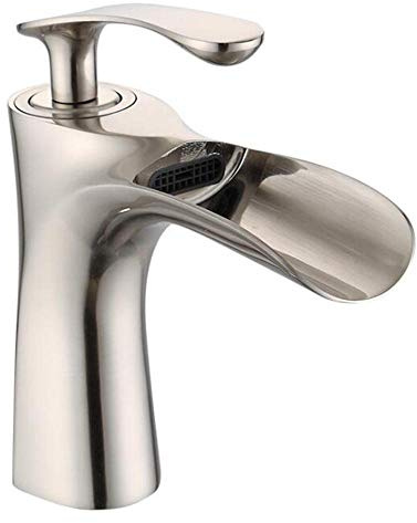 Basin Mixer tap Waterfall Bathroom Sink taps Brass hot and Cold Single Hole Faucet washbasin undercounter Basin Bathroom Faucet-den