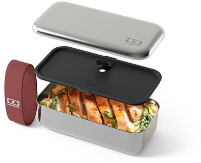 monbento - Lunch Box Acier Inoxydable Sense rose Moka - Boite Inox Alimentaire avec Couvercle Hermétique – Bento 700 ml Compatible avec le Four et Micro-ondes - Idéal pour Bureau/Outdoor/Meal Prep