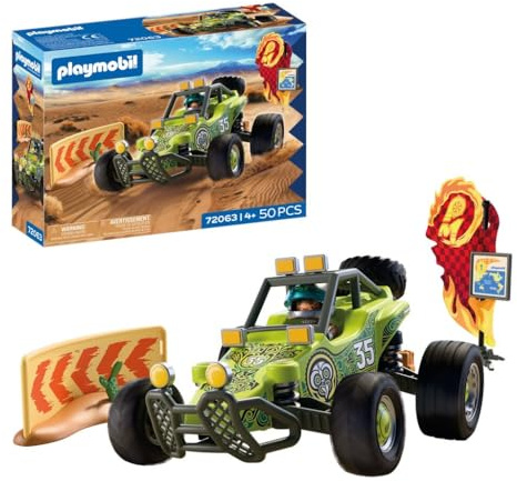 PLAYMOBIL | Cars | Offroad Buggy | Buggy de Desierto con suspensión y Rueda de Repuesto | Juguete Infantil a Partir de 4 años | 72063