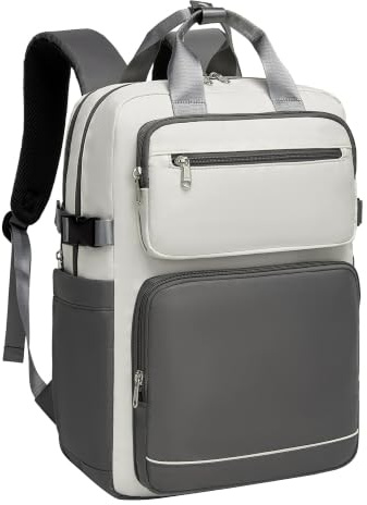 Kono Laptop Backpack Womens School Bags for Girls Lightweight Rucksack | 15.6 Inch Laptop Compartment, 13 Pockets, Luggage Strap, Fits Large Water Bottle, Ideal for College Work Commuting & Travel