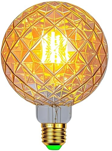 TIANFAN LED-Birnen Vintage 4 W 2700 K warmweiße Kristall-LED-Glühbirne 220/240 V Edison-Schraube E27-Sockel Spezial-dekorative Glühbirne (Golden)