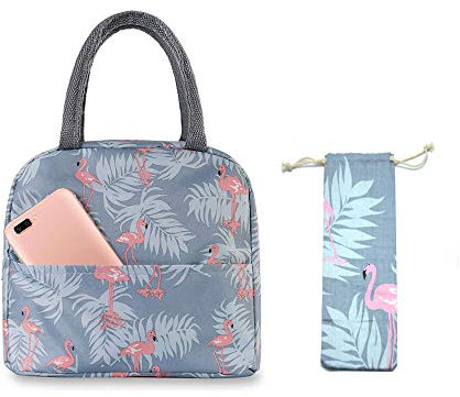 Binoster - Bolsa de almuerzo para oficina, bolsa de almuerzo frescura, bolsa de transporte de comidas de picnic, bolsa de bolsillo, lona impermeable aislada para mujer, hombre, escuela y oficina,