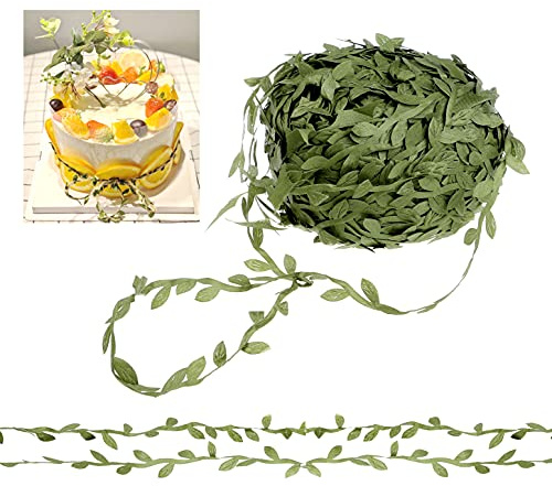 Kare & Art Künstliche Rebe - 80 Meter (262 Ft.) - Grüne, künstlich hängende Pflanzenblätter - Für Zuhause, Büro, Party, Hochzeit und Weihnachtsdekoration - für DIY, Kunst, Handwerk - Wanddekoration