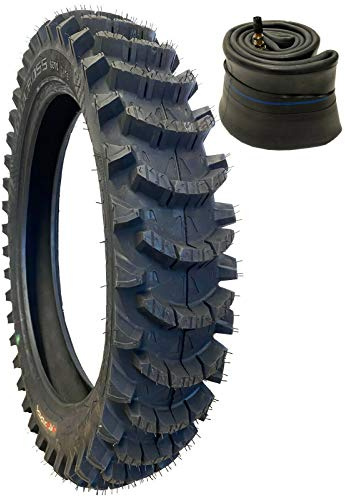 WIG Racing Scoop36 120/90-19 Sand Mud Dirt Bike Tire with Heavy Duty 2.5mm Inner Tube