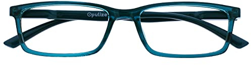 OPULIZE See - Occhiali Filtro Luce Blu Montatura Stretta Cerniere a Molla Migliorano il Sonno Gaming Computer Anti Riflesso Turchese Uomo Donna B9-Q