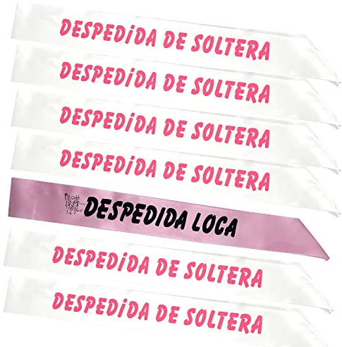 Carnavalife Bandas Despedida Soltera, Fajas de Satén para Novia y Sus Amaigas, Accesorios de Tema Bride para Fiestas y Disfraces, 7 PCS