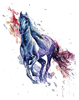Goldkindzauber DIY Aufbuegler Patch Sticker Applikation Pferd Horse Art Aufnaeher Kleidung Patches Zum Aufbügeln