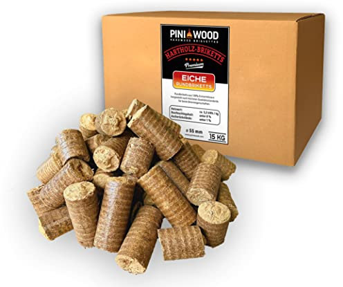 PINI Hartolzbricchette 100% rovere 15 kg camino legna da ardere barbecue bricchette di quercia con lunga durata
