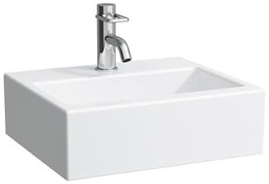 LAUFEN Living City Handwaschbecken, 1 Hahnloch mittig, 450x380mm, weiß, H8154320001111, Ausführung: ohne Überlauf