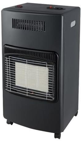STUFA A GAS GPL INFRAROSSI VENTILATA 4200W 3 PIASTRE PORTATILE 4 RUOTE SG30V SYNTESY