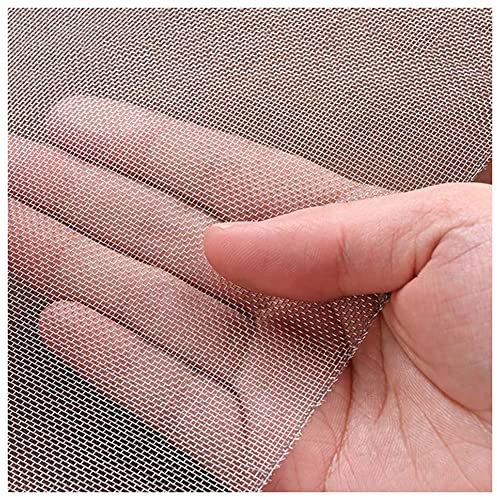 EKSED Fly Mosquito Net, 30 Mesh Stainless Steel Roll of Mosquito Net, Durable Insect Proof Screen Mesh Replaceable for Windows, Door,Silver,1.2x7m(47x275inch)