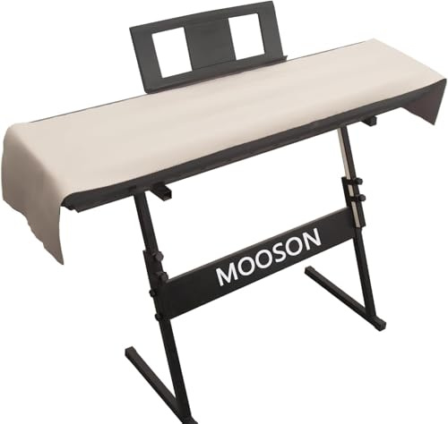 Mooson Tastatur-Piano-Abdeckung, Staubschutz, leicht, luxuriös, weiche und hochwertige Oberfläche, verdickende elektronische Orgelabdeckung, Tastatur-Update-Abdeckung (weiß)