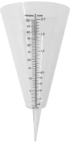 Supvox 2 Stück Niederschlagsmesser Mit Messbecher 8.1 Zoll Kunststoff Regenmesser Für Garten Landwirtschaft Wetterstation Klimaforschung Präzise Messung
