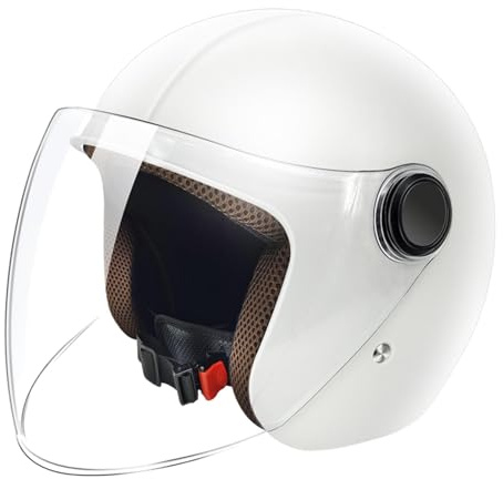 Motorrad-Sicherheitshelm, Damen, Radfahren, Kopfschutz, Motorradhelm mit offenem Gesicht, Crash- -Helm, schützende Straßen-Helme, Ganzjahres-Sonnenschutz, Batterie, Motorradhelm für Männer, Frauen