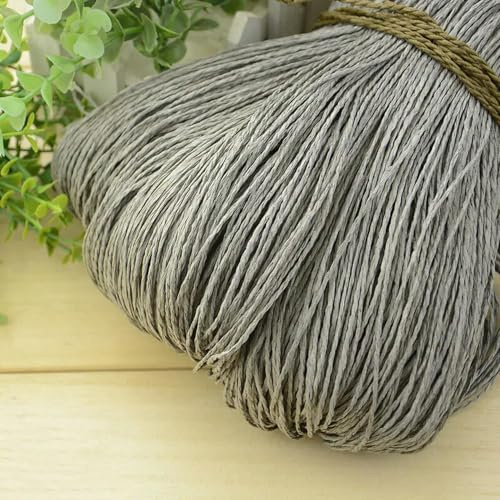 LINLN Hilo de Rafia, Hilo de Paja de Papel Natural para Crochet, artesanías para Hacer tú Mismo, Tejer Sombreros, Bolsos, cestas, Material para Tejer