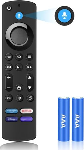 Telecomando Vocale di ricambio adatto AMZ-Fire-TV Stick(Lite & 2 Gen & 3 Gen), Fire-S-tick TVs Cube 2 Gen & 3 Gen con Quattro Tasti di Scelta Rapida e Funzione Vocale