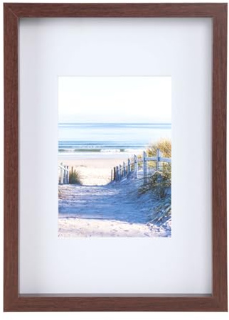 Holz Bilderrahmen Bilder Foto Rahmen Fotorahmen Wanddeko Collage Poster HR-15: Farbe: Nuss | Format: 30x45