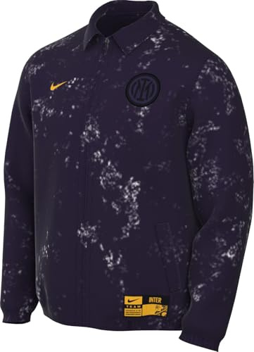 Nike Inter Milan jacka Inter Milan Club Third fotboll harrington-jacka för män, Blackened blå/University Gold, FQ3261-498, XL