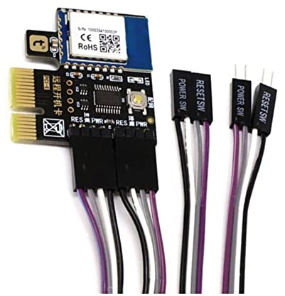 Joskeijky A3 Tuya WiFi PC Interruttore di alimentazione Computer Desktop Avvio remoto Scheda di Avvio Telelavoro Pice Mini Card Nero