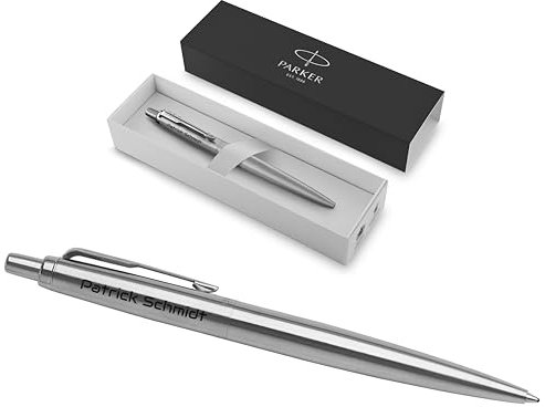 PARKER Jotter XL Monochrome Kugelschreiber mit Gravur – Eleganz trifft Persönlichkeit (Silber)