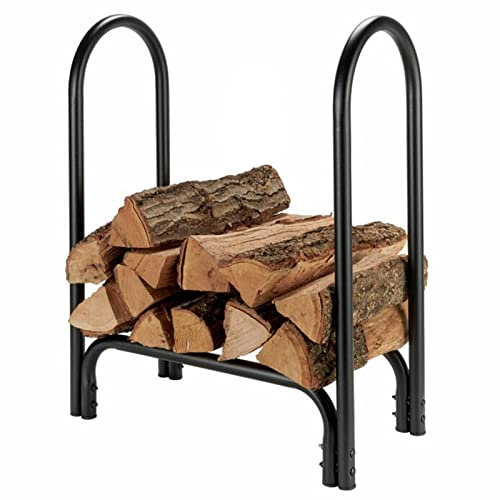 Étagère à bois de chauffage – Support de rangement en métal résistant à la rouille et au sol, idéal pour abri de jardin à outils, balcon, terrasse et patio – Assemblage requis