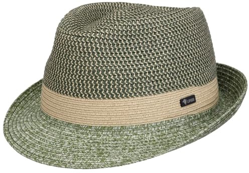 Lipodo Livasca Trilby Tyghatt Damer/Herrar - Made in Italy sommarhatt solhatt strandhatt Vår-sommar Sommar - L (58-59 cm) grön