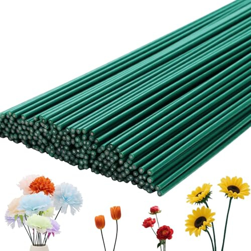 XRXYMQ Alambre Floral 100 Piezas 30 cm Ø2 mm para Manualidades Verde