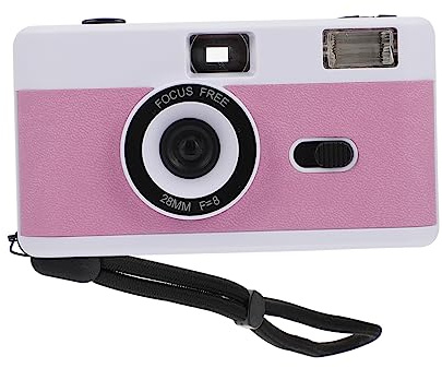 DIYEAH 1pezzi Fotocamera Pellicola da Riutilizzabile Flash Incorporato Design Vintage Retrò Compatibile Any Film Colore o Bianco e Nero