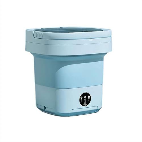 LZYWOD Piccola lavatrice portatile da viaggio, 8 l, mini rondella pieghevole con centrifuga per campeggio e viaggi, biancheria a risparmio energetico per biancheria intima, vestiti per bambini e
