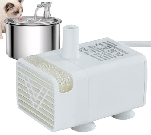 Katzenwasserbrunnen Pumpe, Ersatzpumpe für Katzenbrunnen, Leise & Energieeffizient Mit Tauchmotor, Ersatz der Pumpe für einen Katzenbrunnen Trinkbrunnen Für Katzentränken Im Haushalt