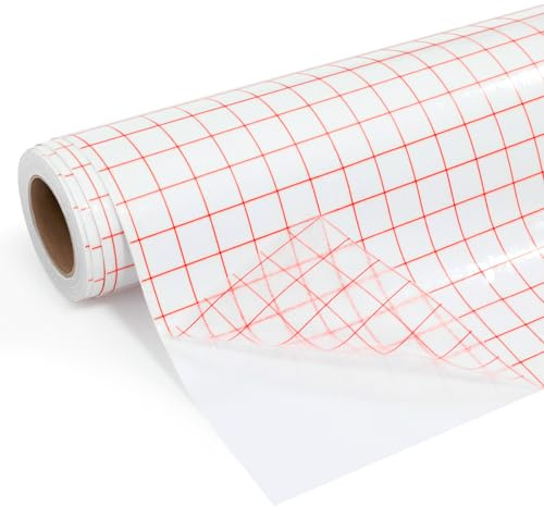 WELSTIK Vinylöverföringspapperstegrulle – 30 cm x 15 m – stryk på genomskinlig tejp för utskrivbar och mönstrad HTV och lim, stora och små hantverk, värmepress