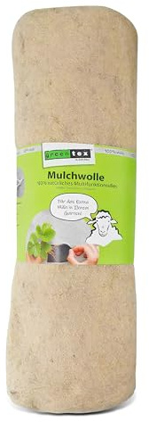 EASYgreen greentex 250 g/m² Weed Control Mat, Sheep's Wool/Mulch Wool, 1.20 x 5 m, Organic Mulch Mat, Natural Weed Control Fabric, Water Retaining & Fertilising (1.20 x 5 m)