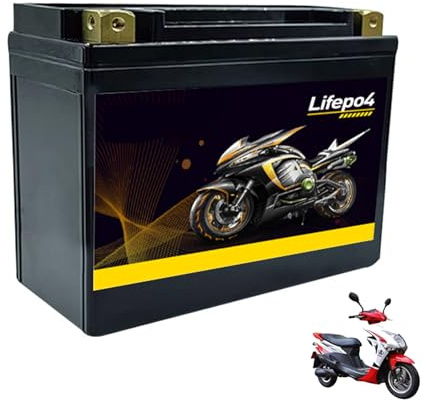 HJGHY 12v,12Ah, 12V 12Ah 15Ah 20Ah 4Ah 5Ah 7Ah 9Ah Wiederaufladbare LiFePO4-Motorrad-Starterbatterie für Motorrad, Roller & Moped – 12V Lithium-Powersport-Batterie