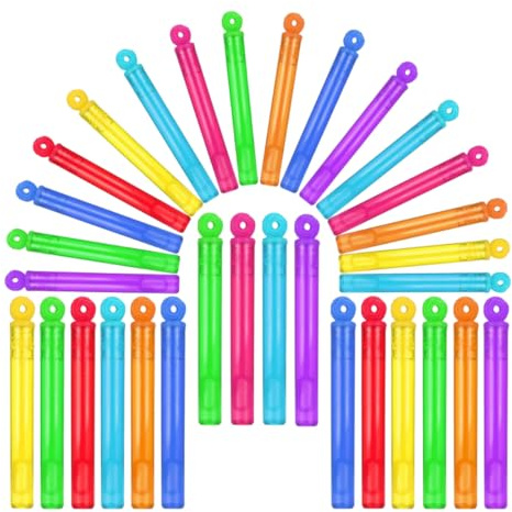 32Pcs 11cm Colorful Bubble Soap Bottle Lightweight Gifts for Girls Boys
