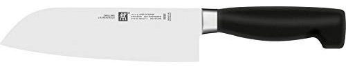 Zwilling Cuchillo Santoku de cuatro estrellas, 18 cm, en plata/negro, acero, 18 x 5 x 5 cm
