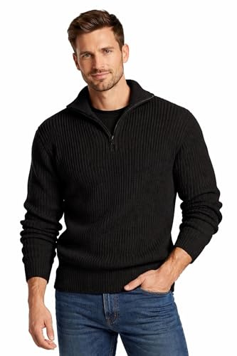 Good Deal Market Maglione da lavoro, hamburger troyer, maglione da marinaio, islandese con lana vergine, dimensioni da 48 a 70, Nero , 60