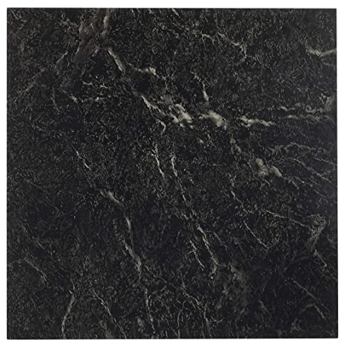 Achim STT1M40920 Floor, Black with White Vein Marble, 20 Tiles