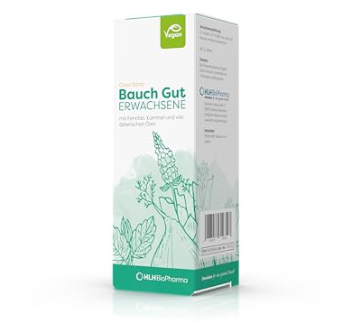 Casa Sana Bauch Gut ERWACHSENE, 2x50 ml Tropfen – Pflanzliches Nahrungsergänzungsmittel in Apothekenqualität. Mit Fenchel und Kümmel, ohne Alkohol. Vegan, gluten- und laktosefrei