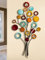 MF - Decorazione da parete BUNTI, in metallo, motivo: albero della vita, in metallo, decorazione dipinta a mano, altezza 97 cm, colore giallo