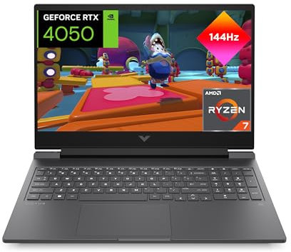 HP Victus 16-s0004ns - Computer portatile da gaming da 16,1 Full HD (AMD Ryzen 7 7840HS, 16 GB RAM, 512 GB SSD, NVIDIA GeForce RTX 4050, senza sistema operativo) Black - Tastiera QWERTY spagnola