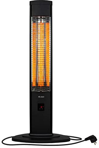 Mi-Heat Infrarot Standheizstrahler Terrassenheizung SIH-2000R, 1000-2000 Watt in 4 Stufen wählbar, 9h Timer, Fernbedienung