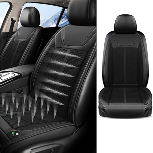 WHMH Refrigerada Cojín para Tesla Model 3 Model S Model X,12V Aire Acondicionado Asiento Ventilado Almohadilla Enfriadora, A/Black-A/Single Block