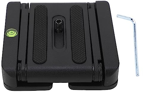 KIMISS Quick Release Plate, Z Flex Ball Head Folding 360 Degree Shape Tilt Camera Rotation Aluminum Alloy with 1 4 Inch Screw for Digital Video Recorder Bracket