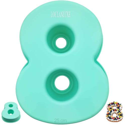 LOULANLUXE Large Silicone Number Cake Moulds, 10 inch Thickened Silicone Cake Moulds for Baking, Birthday, Wedding Anniversary, Green