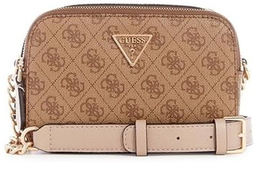 GUESS Noelle Umhängetasche mit 3 Fächern, Latte-Logo, Einheitsgröße
