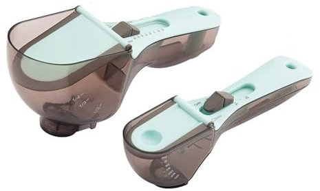 Accesorios de cocina, cucharas medidoras ajustables con caja, marcas multifuncionales, cucharas magnéticas, suministros for hornear, 2 uds.
