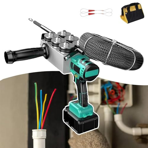RayGenius Automatischer Elektriker-Drahtzieher, Klempner-Draht- Und Kabelziehwerkzeug, Elektriker-Drahtziehwerkzeug, Automatische Bespannungsmaschine, Elektrisches Drahtziehwerkzeug.,2battery