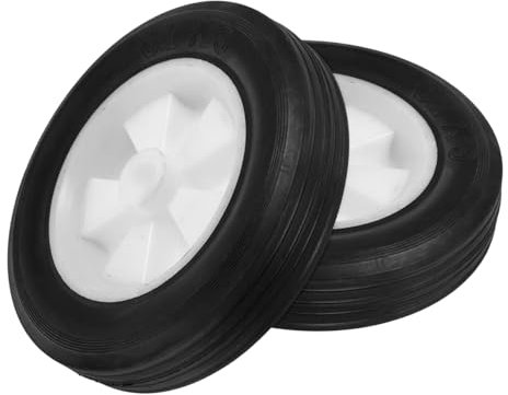 YARNOW Ersatzräder Für Rasenmäher 2 Stück 6 Zoll Vorderräder Robuster Gummi Für Rasenmäher Ersatzteil Für Schubmäher