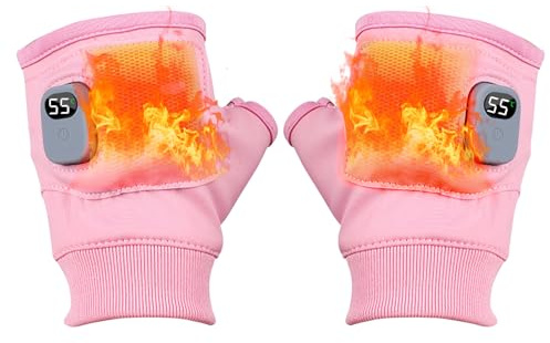Guantes de trabajo calentados YWNYT, guantes calentados USB para hombres y mujeres, guantes ajustables de temperatura de 3 velocidades, guantes eléctricos para el invierno, calentamiento rápido