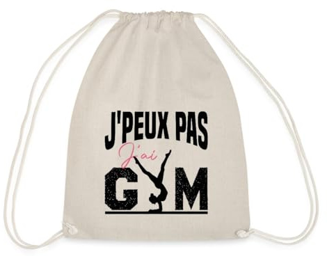 Spreadshirt Je Peux Pas J'ai Gym - Tenue De Gym - Humour Gymnastique Sac À Dos Cordon, taille unique, nature